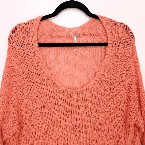 Free People Pullover Sweater Knit Boho Dolman Sleeves Women Oversized Size Small - Picture 3 of 13